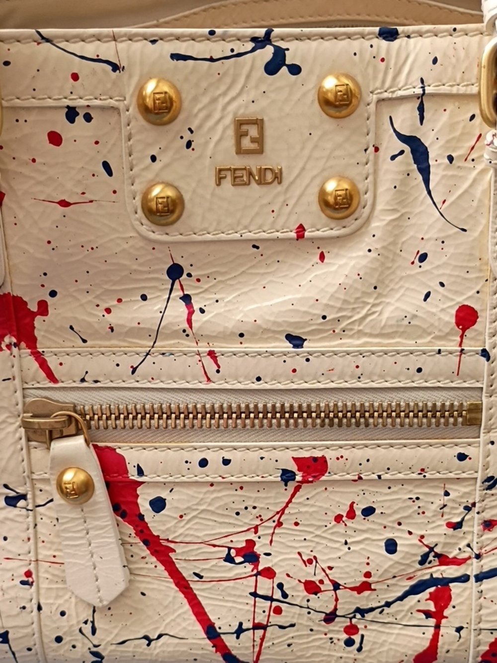 White Patent Leather Fendi Bag - Picture 3 of 14